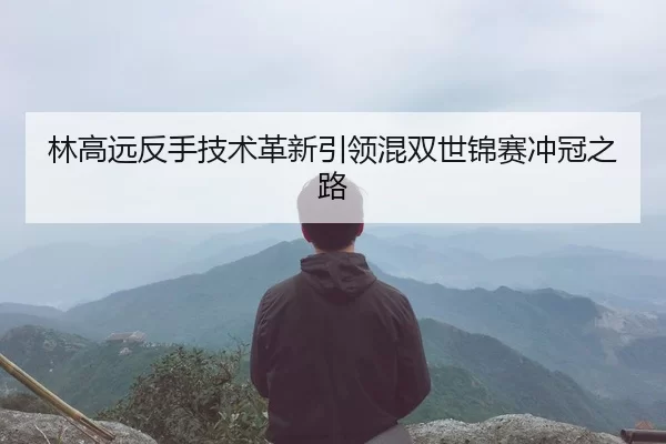林高远反手技术革新引领混双世锦赛冲冠之路