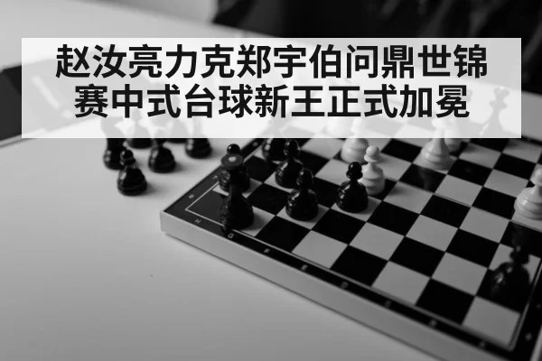 赵汝亮力克郑宇伯问鼎世锦赛中式台球新王正式加冕